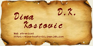 Dina Kostović vizit kartica